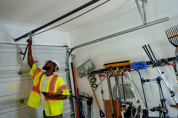 Professional Garage Door Panel Replacement technician working in Channel Lake, IL